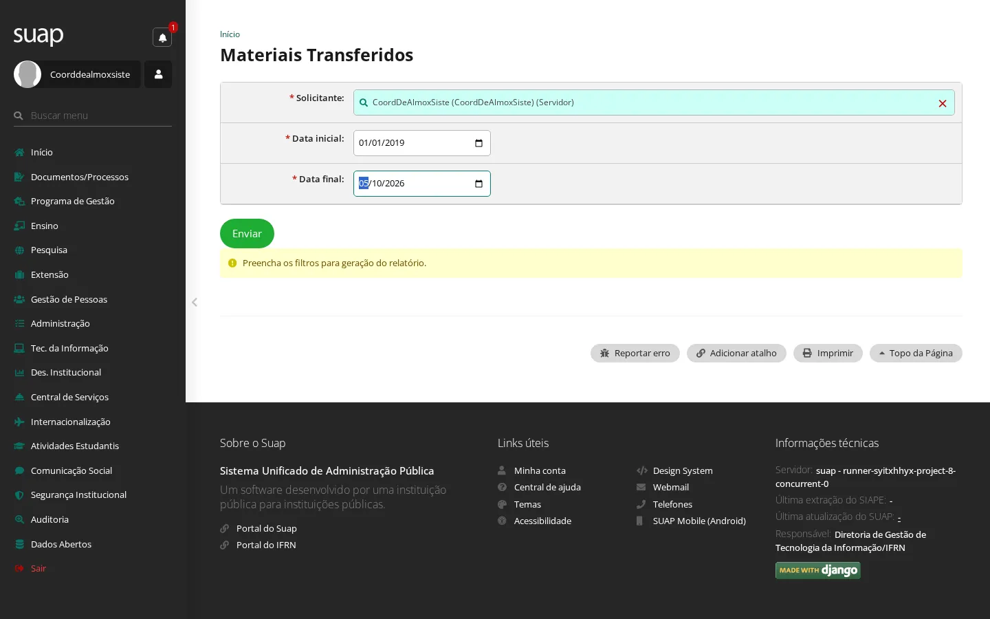 Materiais Transferidos