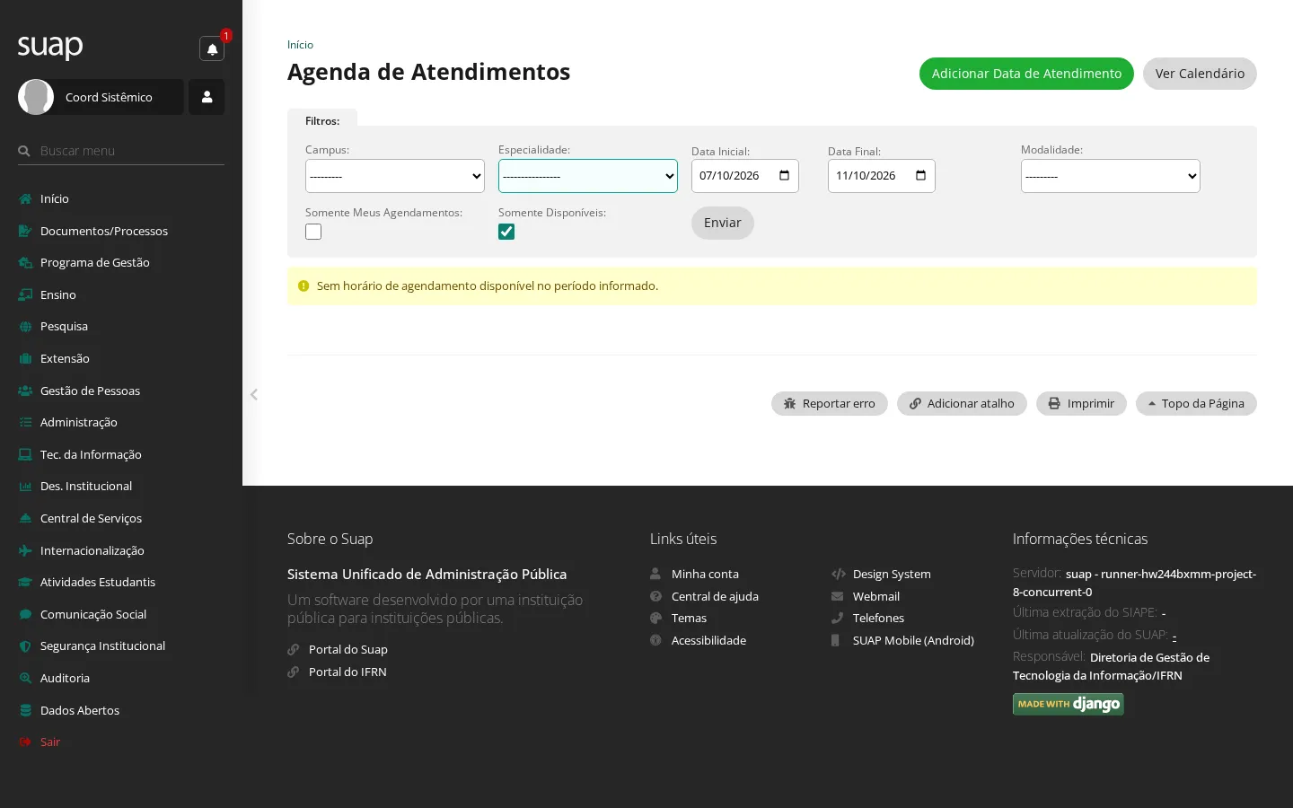 Agenda de Atendimentos