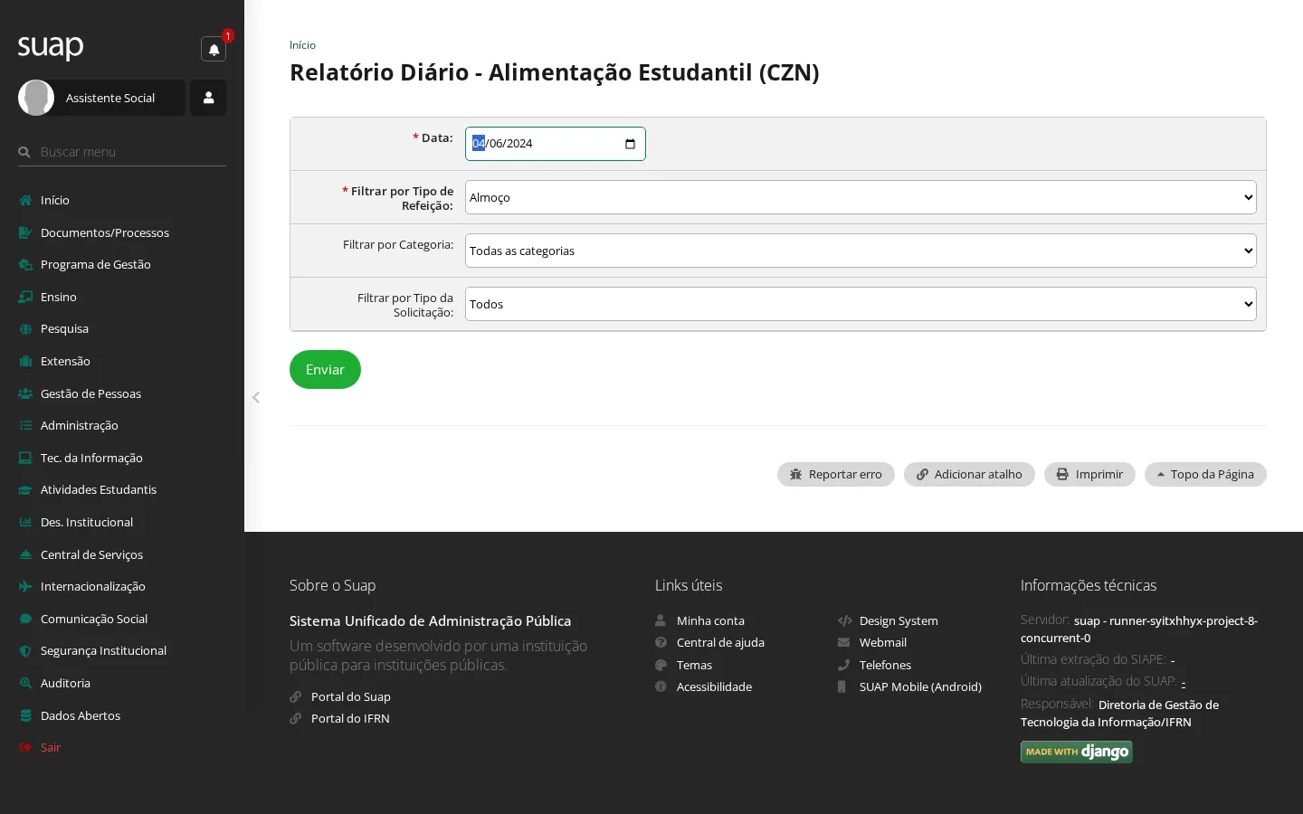 Relatório diário