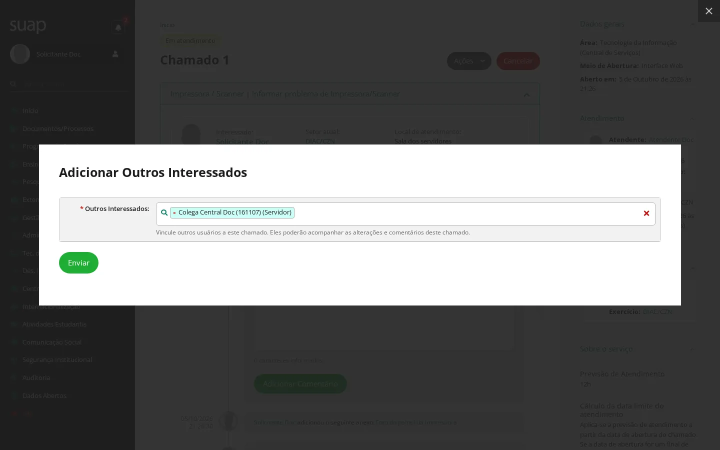Adicionar outros interessados