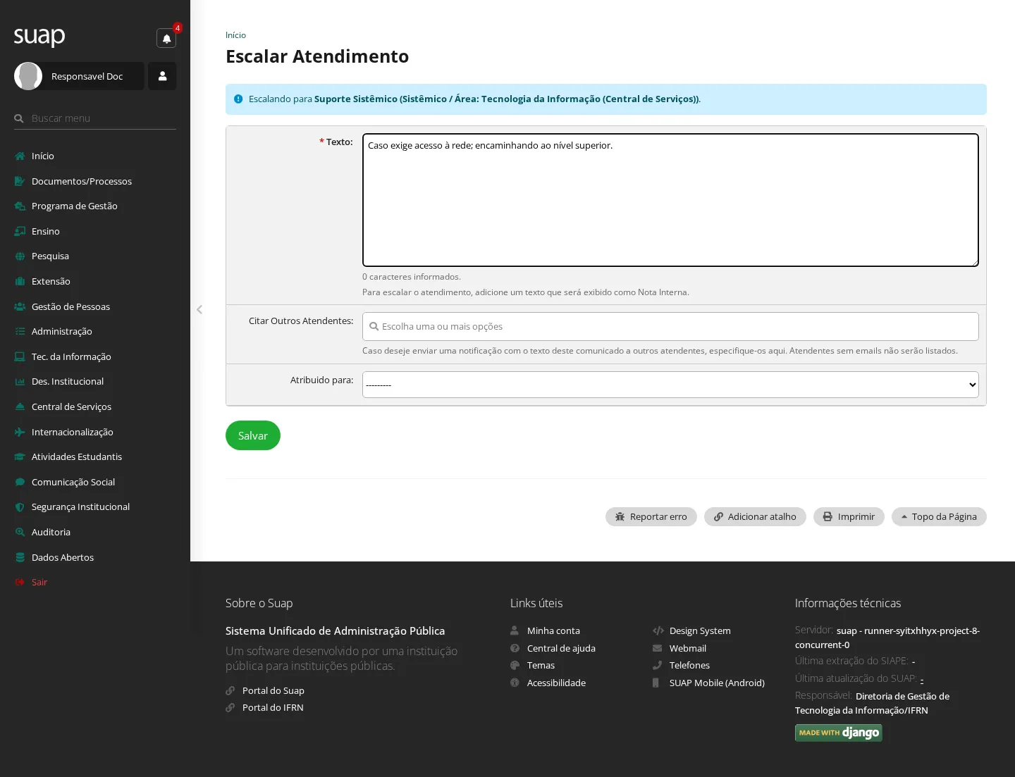 Escalar o atendimento
