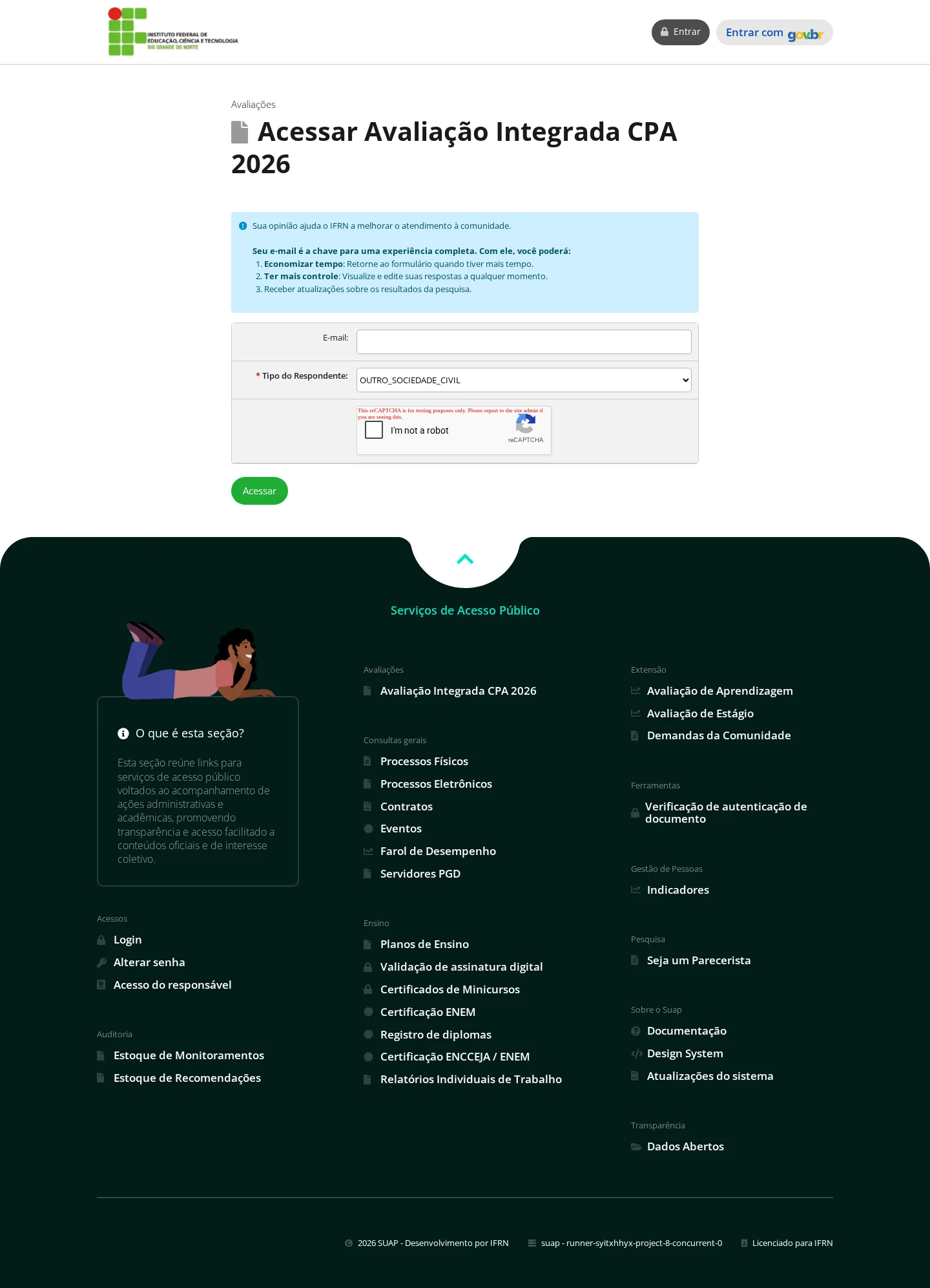 Identificação do público externo