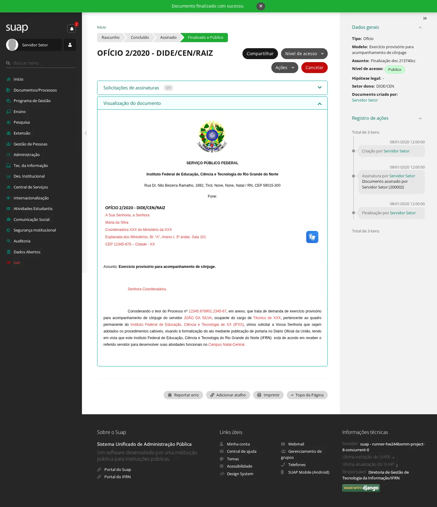 Documento finalizado