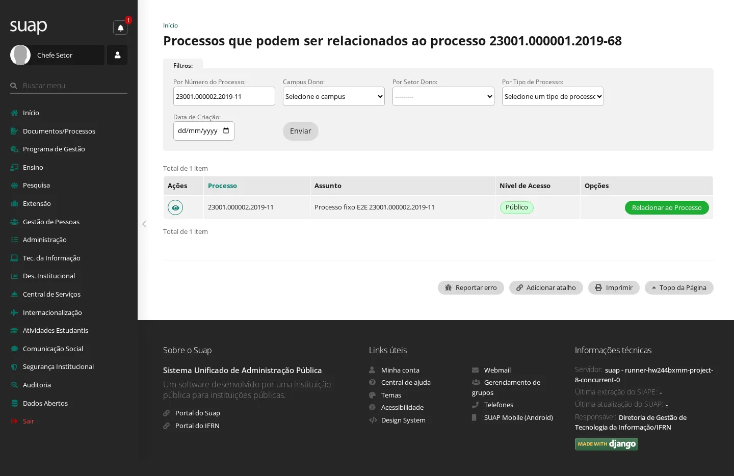 Processos que podem ser relacionados