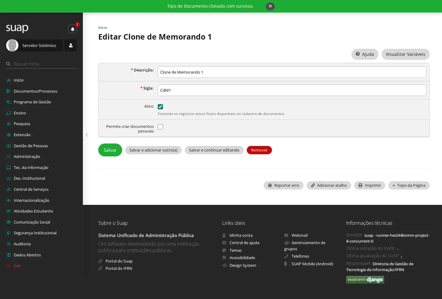 Tipo interno clonado