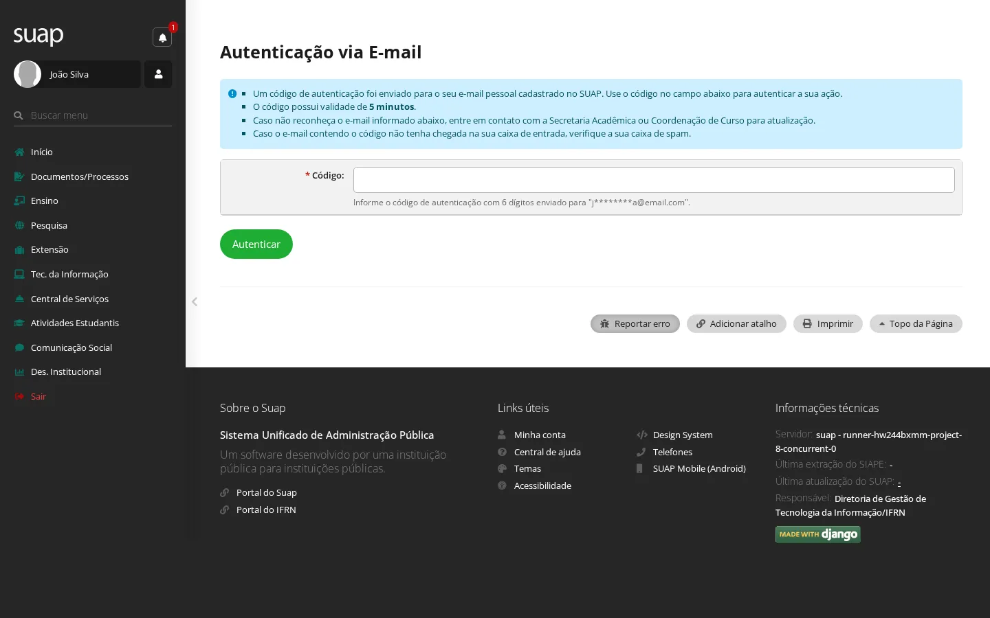 Autenticação em duas etapas