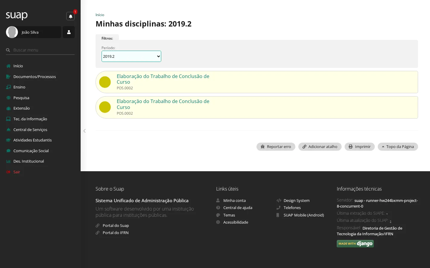 Minhas disciplinas