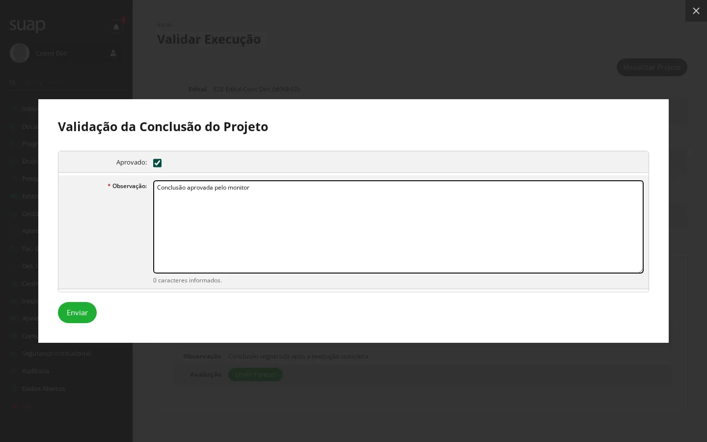 Parecer final da conclusão